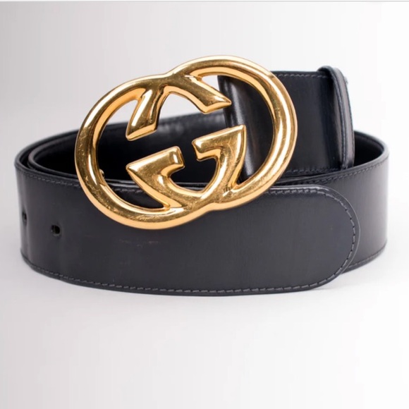 Gucci Accessories - Gucci Black Leather Blondie Belt (34)